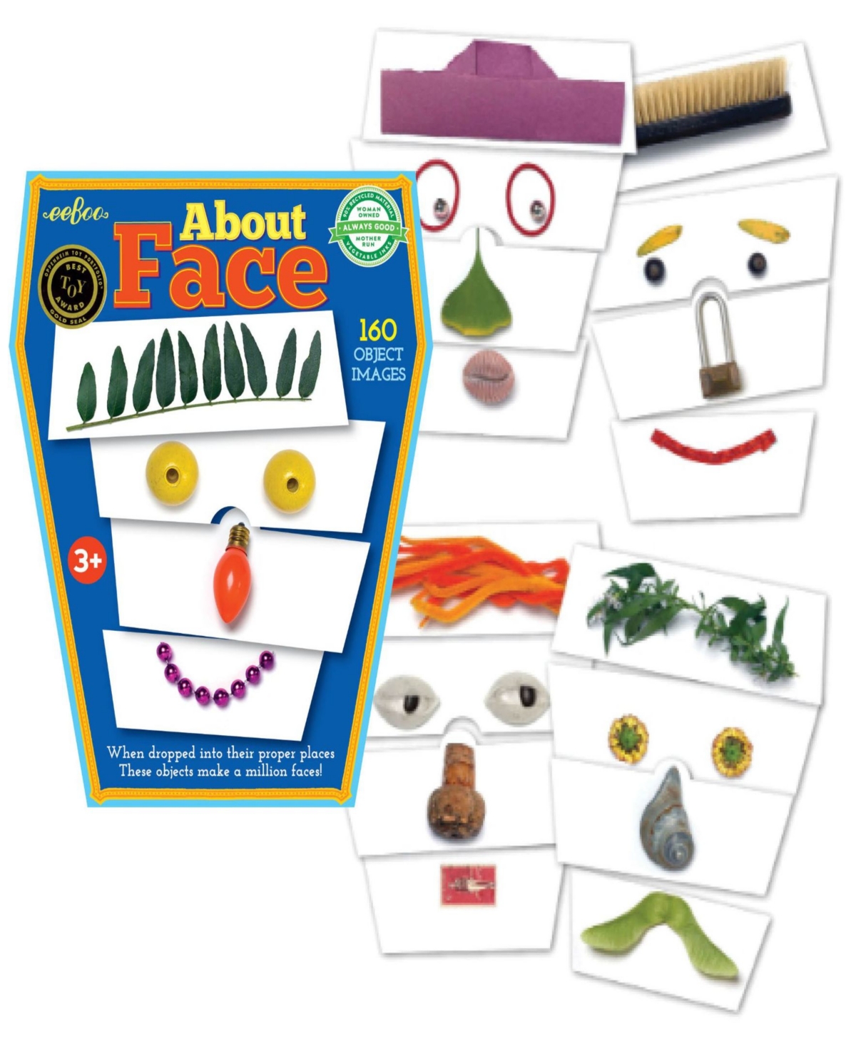 Shop Eeboo About Face Object Cards In Multi