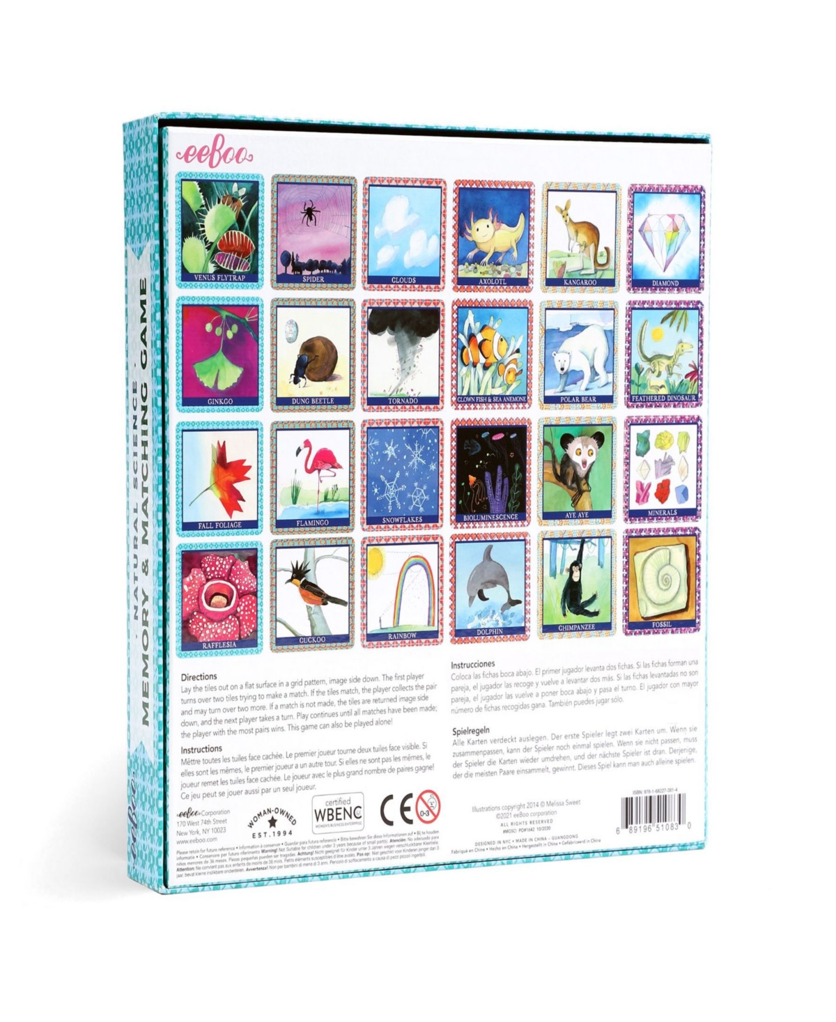 Shop Eeboo Natural Science Memory And Matching Game In Multi