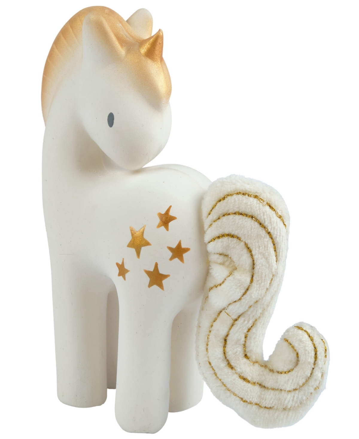 Shop Tikiri Shining Stars Unicorn Rubber Rattle With Crinkle Wings In Multi