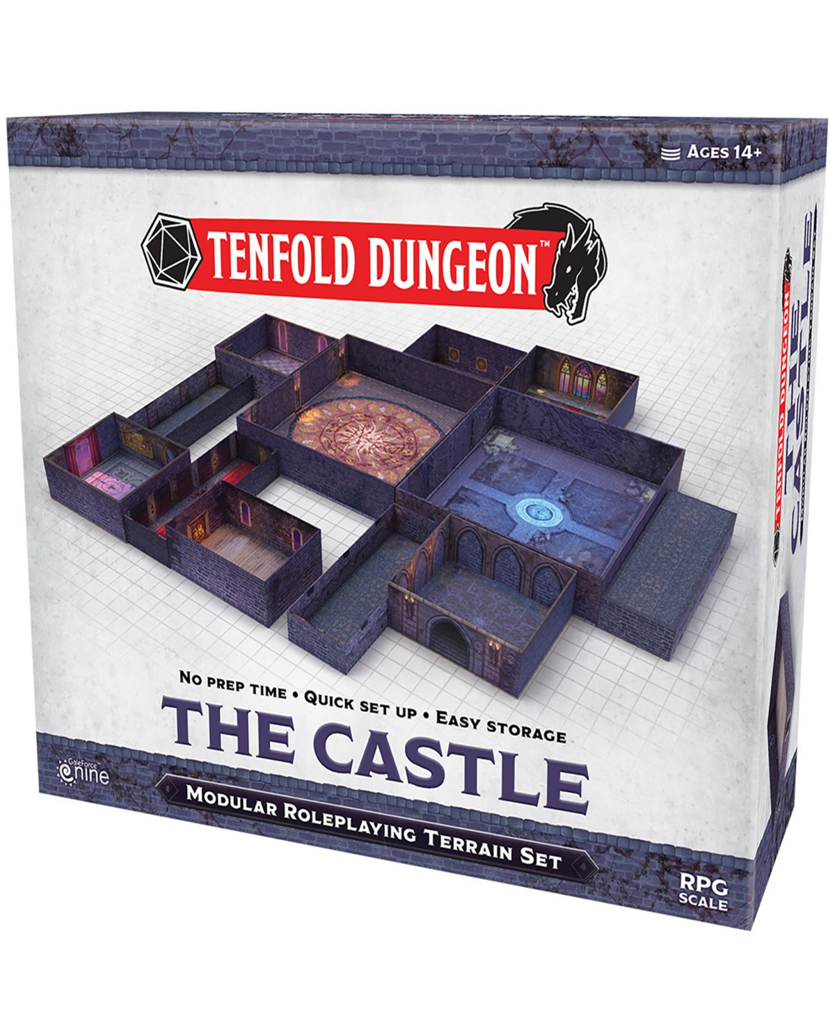 Gale Force Nine Tenfold Dungeons The Castle Modular Roleplaying Terrain 5 Piece Set 5e Role Playing Game Adventure G In Multi