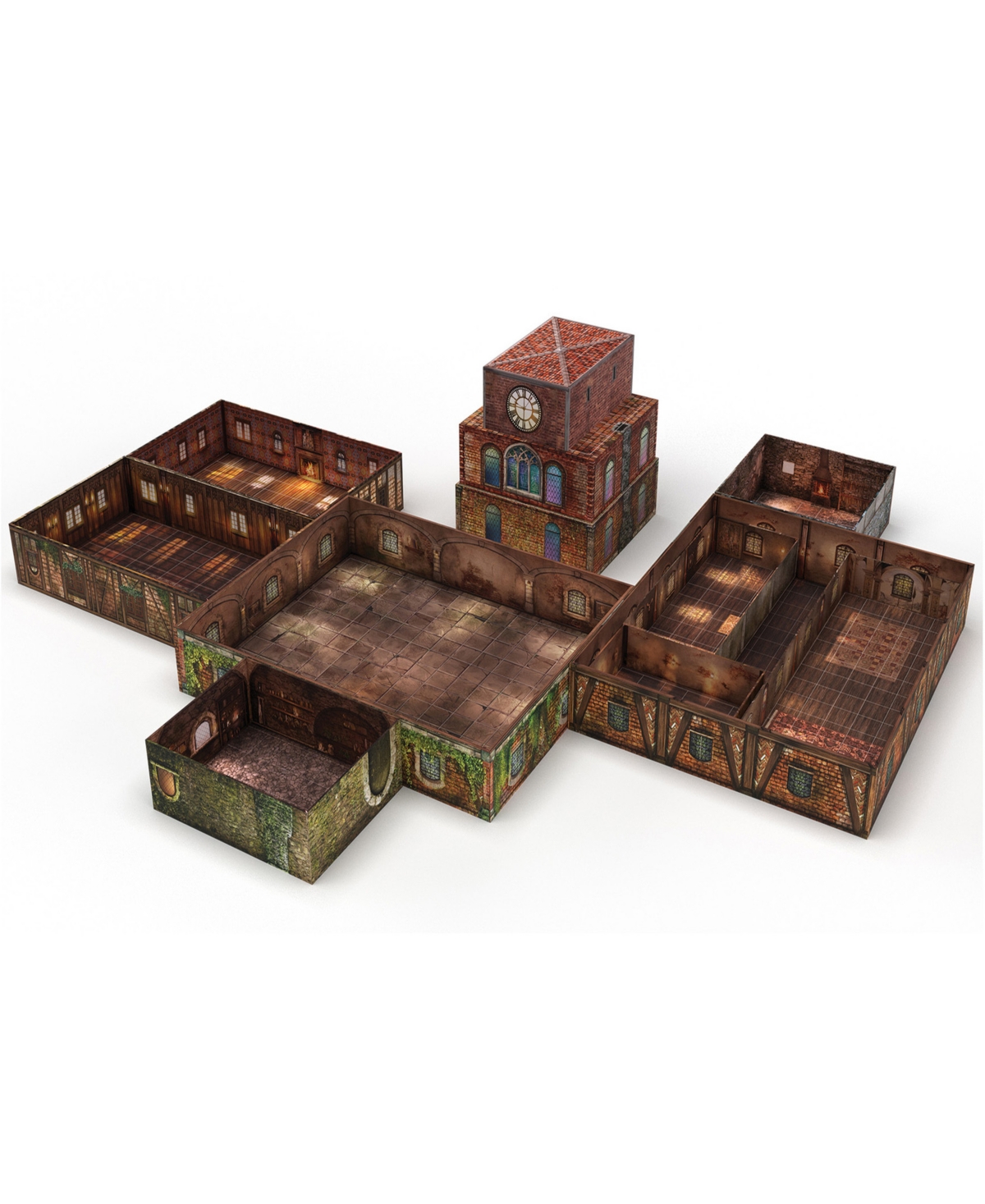 Gale Force Nine Tenfold Dungeon The Town Modular Roleplaying Terrain Set 5e Role Playing Game Adventure In Multi