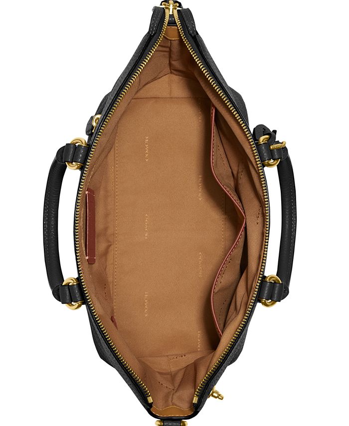 COACH Cara Soft Pebble Leather Crossbody Satchel & Reviews Handbags & Accessories Macy's