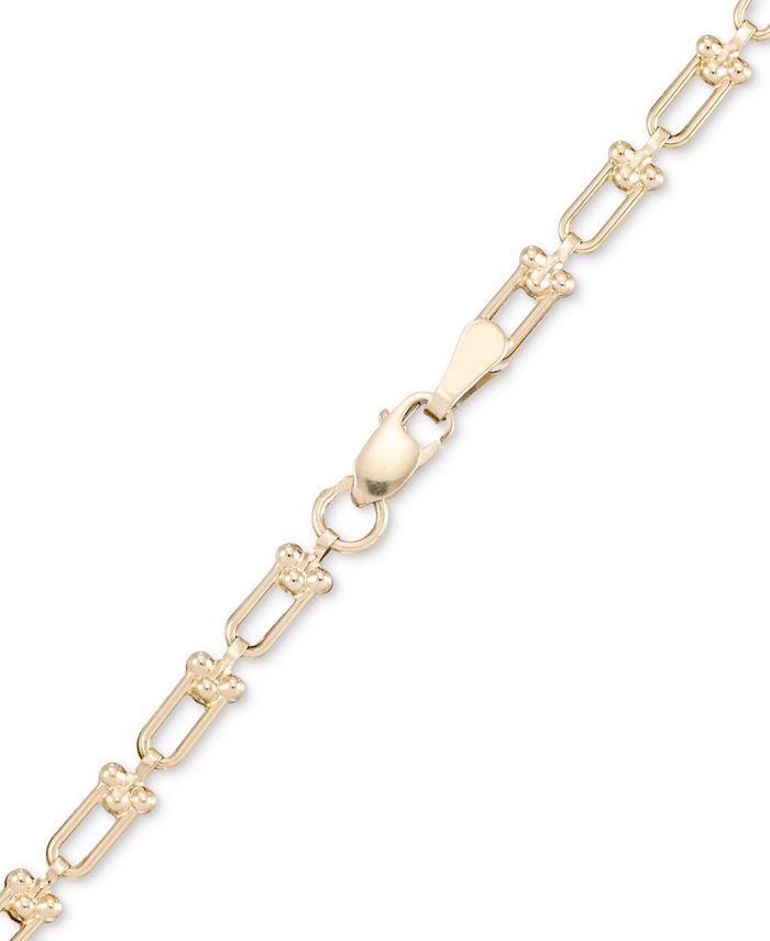 Macy's Polished Horseshoe Link Chain Bracelet in 10k Gold Macy's