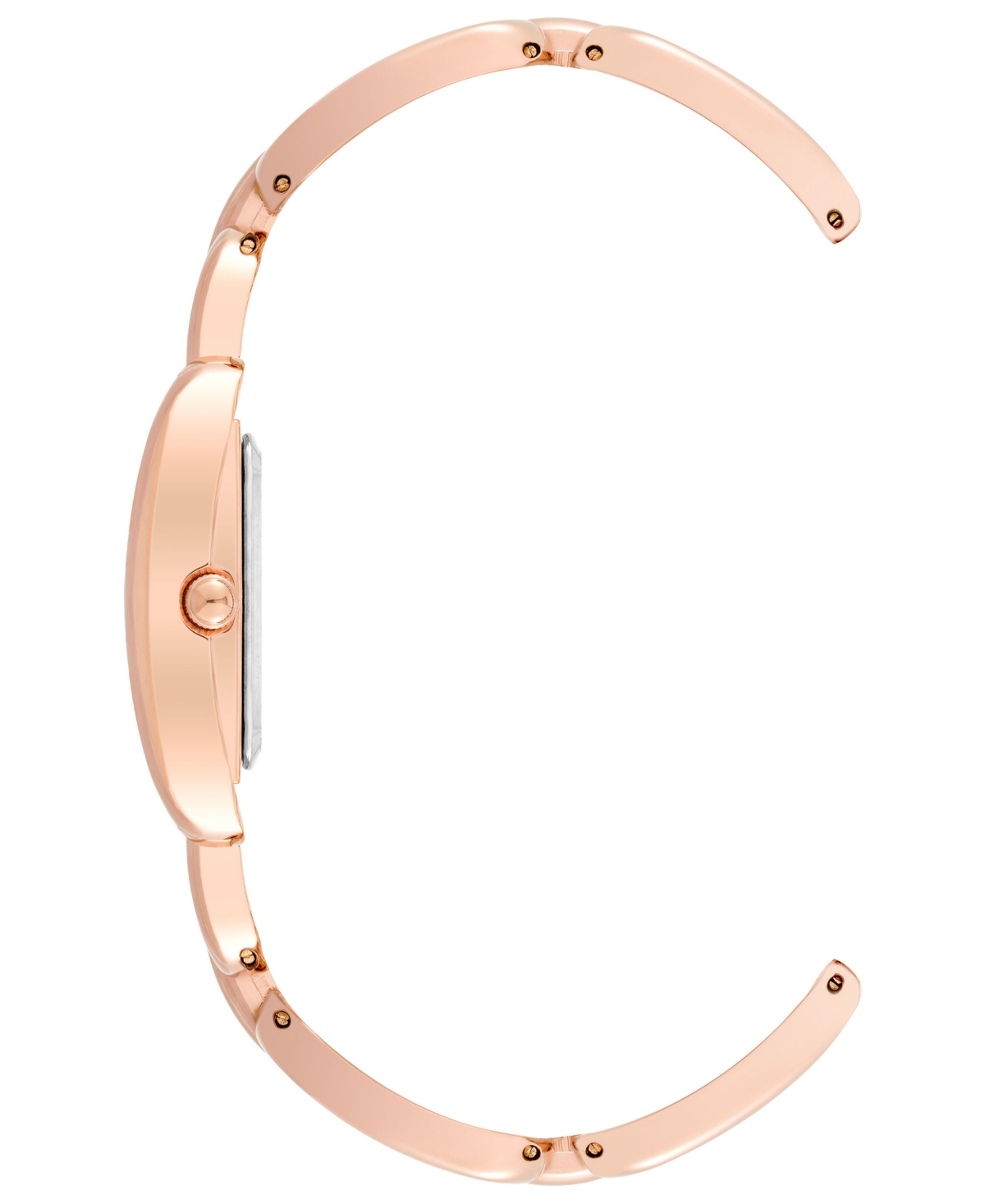 Anne Klein Women's Rose Gold-tone Alloy Open Link Bracelet Watch, 33mm In Rose Gold-tone