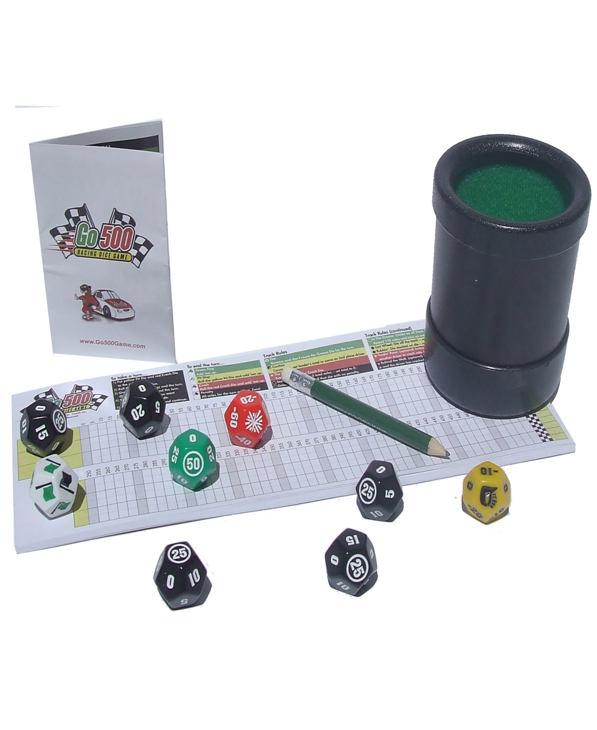 Zobmondo Go500 Racing Dice Table Game For Adults And Family Sports Fans In Multi