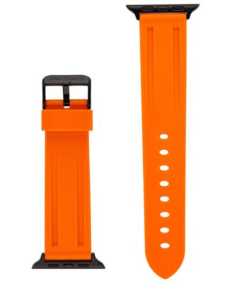 Men's Orange Premium Silicone Band Compatible with 42/44/45/Ultra/Ultra 2 Apple Watch