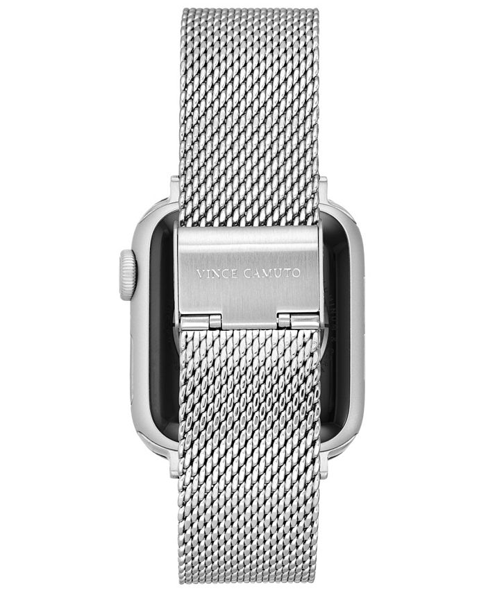 Vince Camuto Men's Silver-Tone Stainless Steel Mesh Bracelet Compatible ...