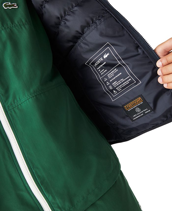 Lacoste Men's Blousons Hooded Lightweight Quilted Zip Jacket & Reviews