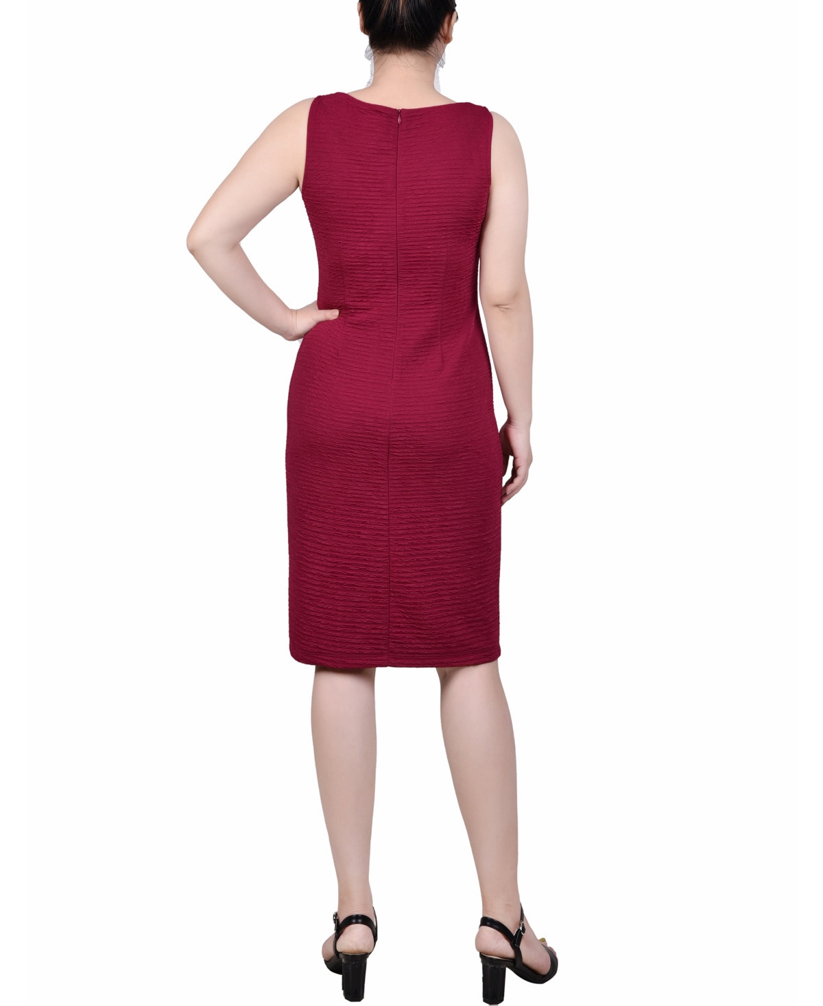 Ny Collection Women's Textured 3/4 Sleeve Two Piece Dress Set
