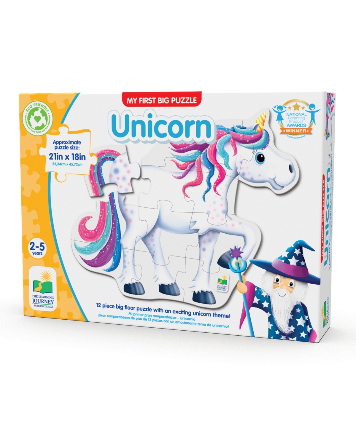 The Learning Journey Babies' My First Big Floor Unicorn 12 Piece Puzzle Set In Multi Colored