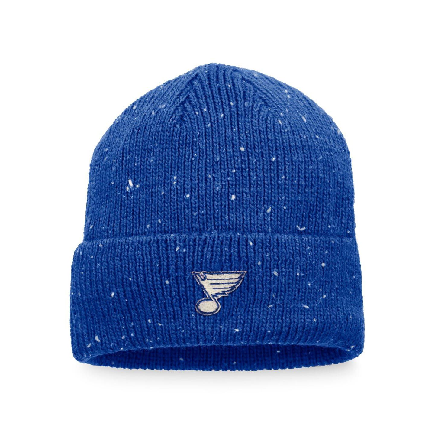 Мужская шапка Fanatics Blue St. Louis Blues Authentic Pro Rink Pinnacle Cuffed Knit Hat — фото 3