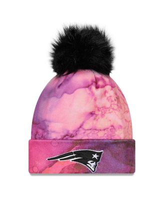 New Era Women's Pink and Black New England Patriots 2022 NFL Crucial Catch  Pom Knit Hat - Macy's