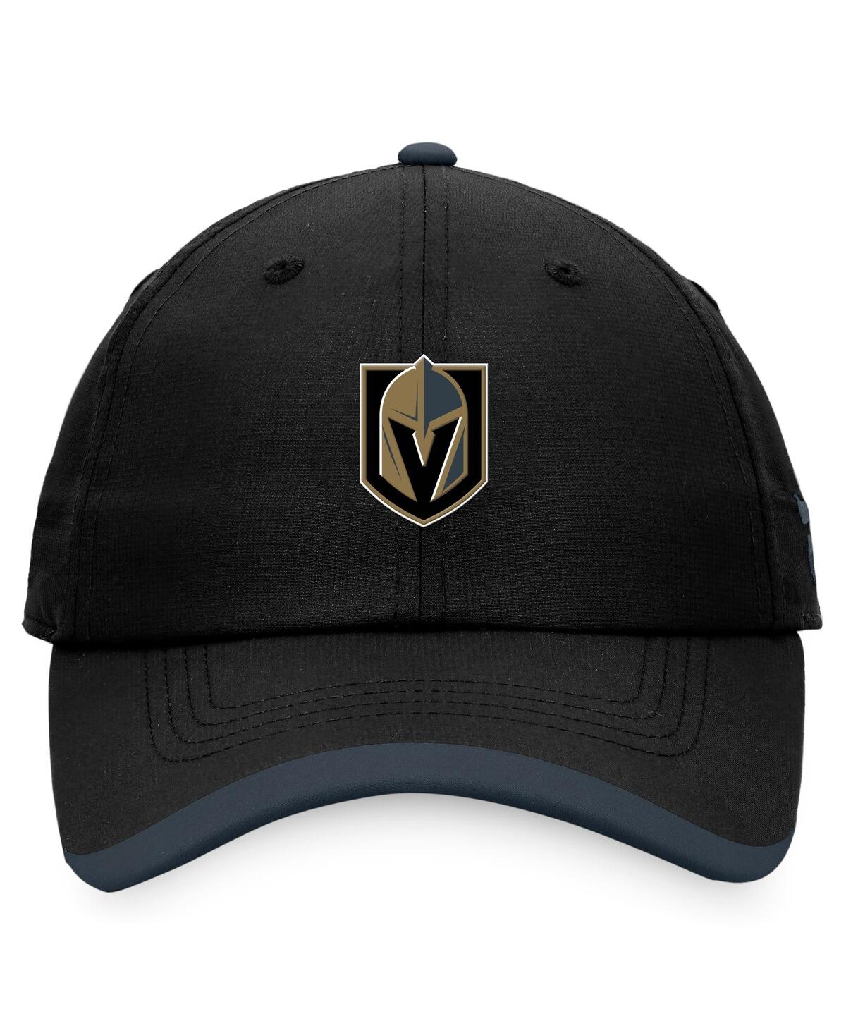 Fanatics Branded Black Vegas Golden Knights Authentic Pro Rink Pinnacle Adjustable Hat In Black