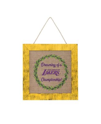 Los Angeles Lakers 12'' Double-Sided Burlap Sign