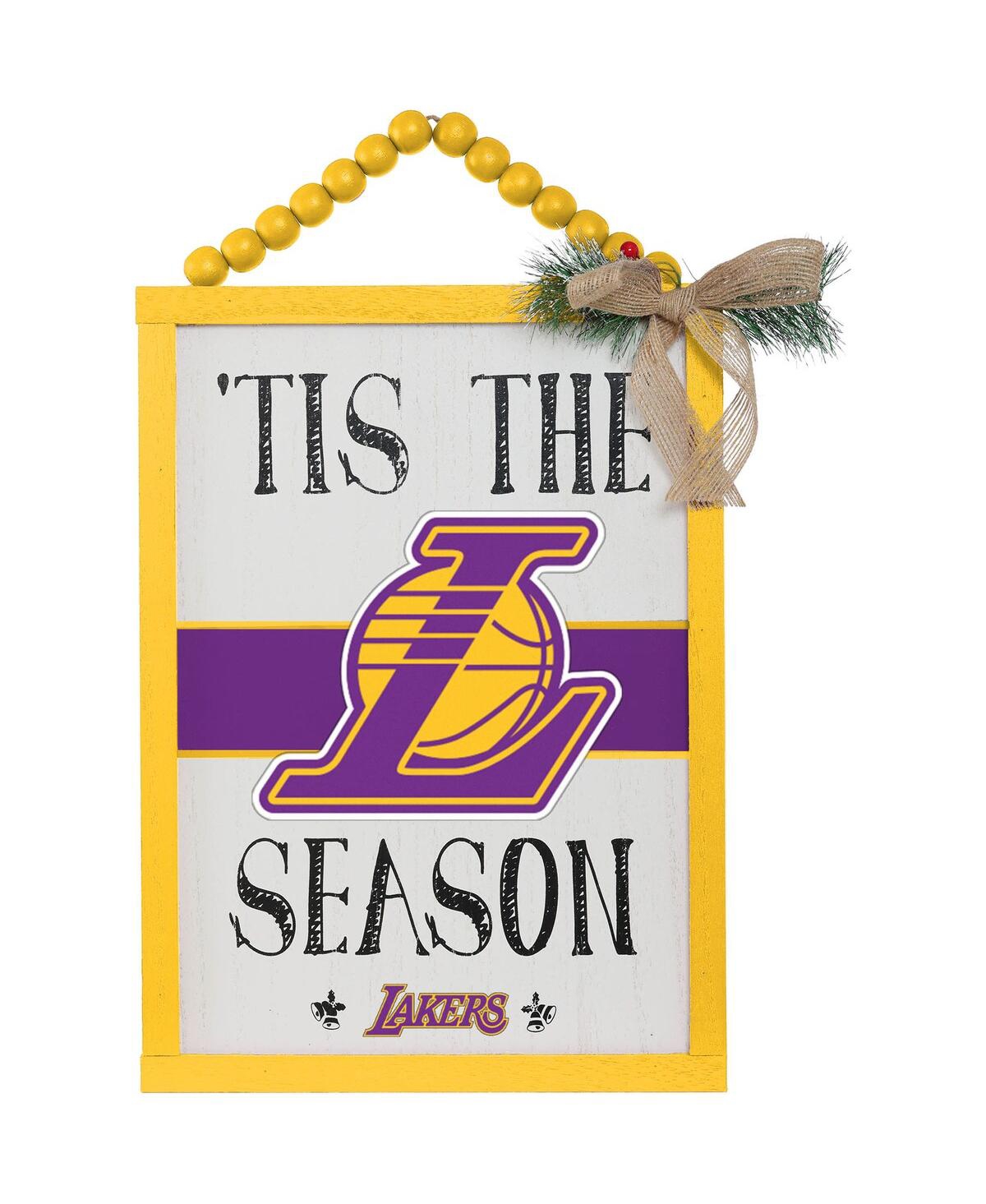 Shop Foco Los Angeles Lakers 'tis The Season Sign In Yellow