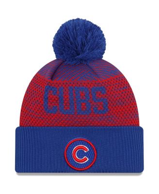 Men's Royal Chicago Cubs Authentic Collection Sport Cuffed Knit Hat with Pom