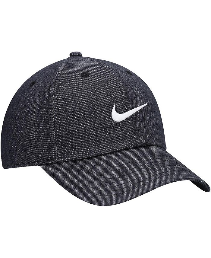 Nike Men's Black Heritage86 Denim Adjustable Hat & Reviews - Sports Fan ...