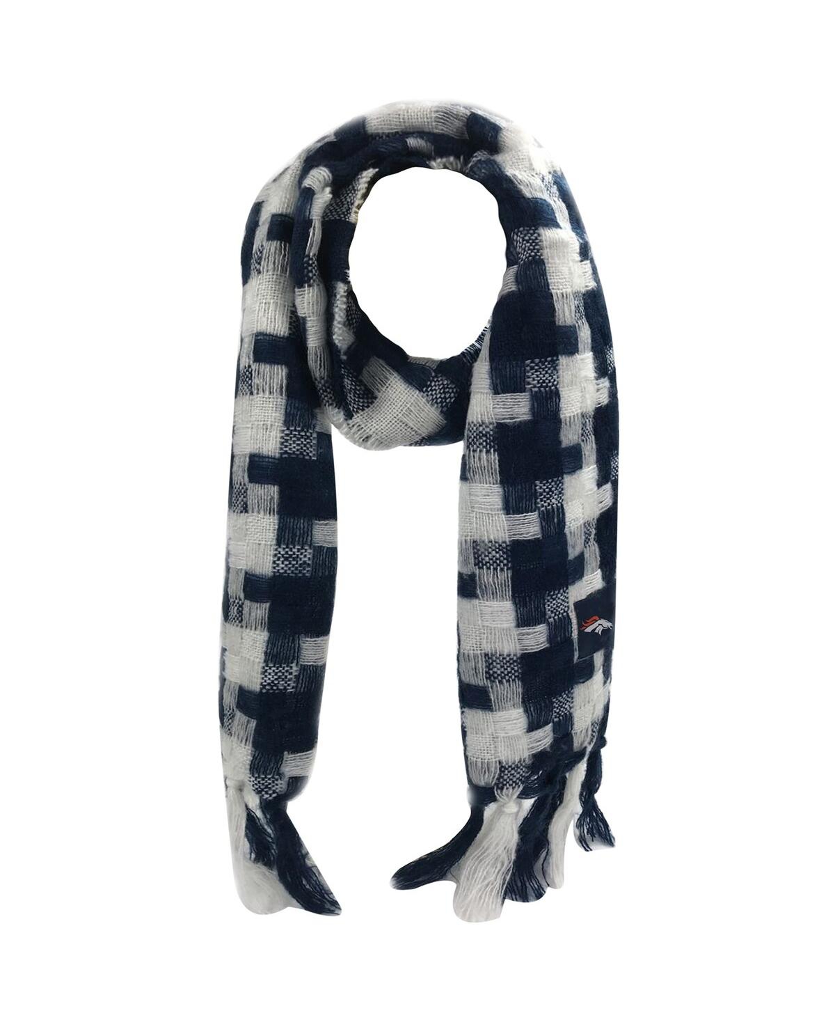 Foco Women's Women's  Vegas Golden Knights Checkered Woven Blanket Scarf In Black,white