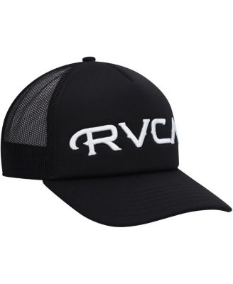 RVCA Men's Black Mister Cartoon Trucker Snapback Hat