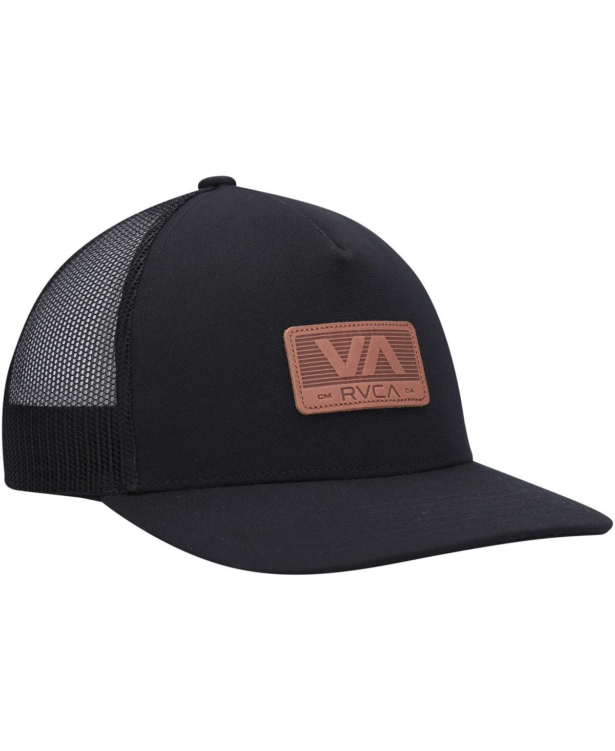 Shop Rvca Men's  Black Shutter Trucker Snapback Hat