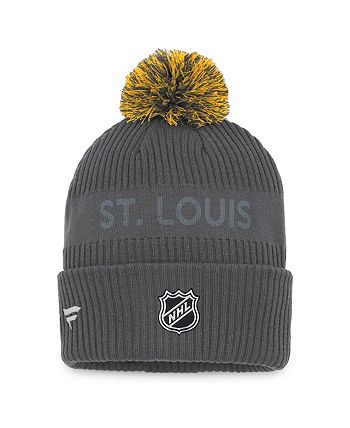 NHL St. Louis Blues Block Party Cuffed Pom Knit Beanie, Men's, Yellow