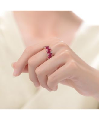 Sterling Silver 18KRose Plated Cubic Zirconia Ring