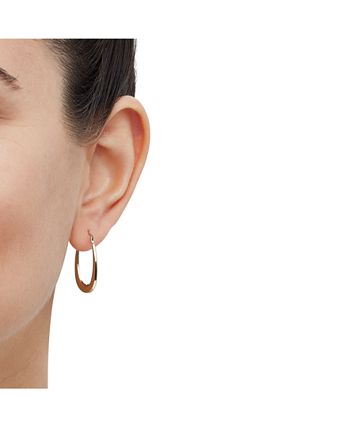 Macy's - Textured Oval Hoop Earrings in 14k Gold