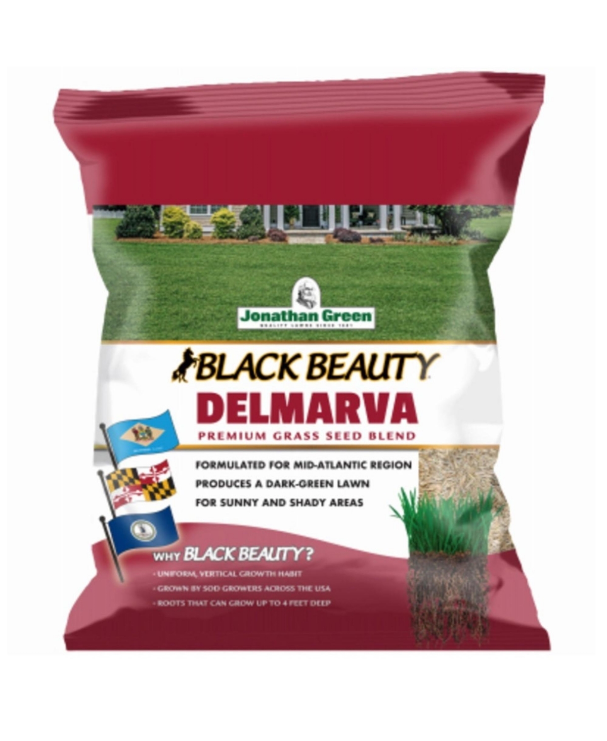 Black Beauty Delmarva Mix Grass Seed, 3 Lb - Red