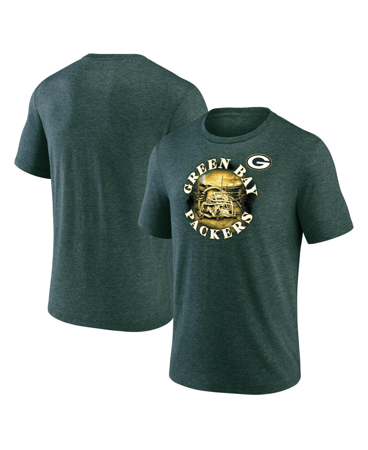 Shop Fanatics Men's  Heathered Green Green Bay Packers Sporting Chance T-shirt