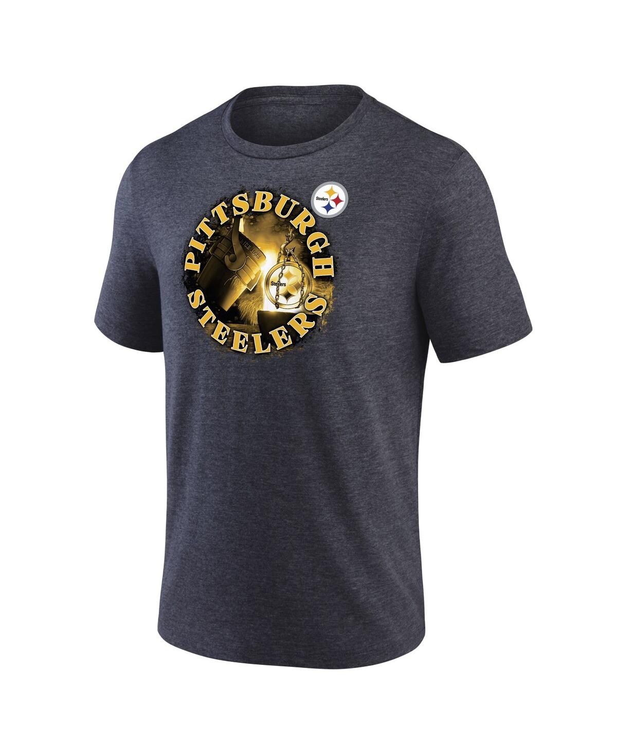 Fanatics Branded Heathered Charcoal Pittsburgh Steelers Sporting Chance T-shirt In Heathered Charcoal