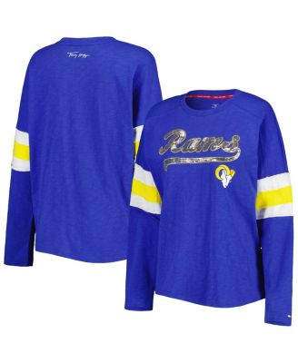 Women's Royal Los Angeles Rams Justine Long Sleeve Tunic T-shirt