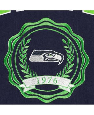Women's College Navy Seattle Seahawks Becca Drop Shoulder Pullover Hoodie
