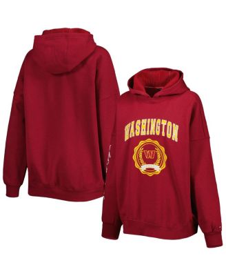 Women's Burgundy Washington Commanders Becca Drop Shoulder Pullover Hoodie