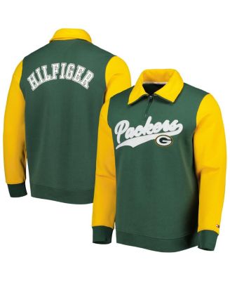 Men's Green, Gold Green Bay Packers Aiden Quarter-Zip Top