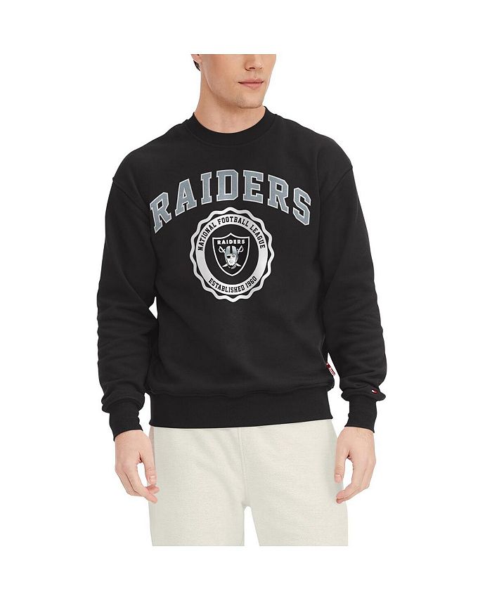 Tommy Hilfiger Men's Black Las Vegas Raiders Ronald Crew Sweatshirt ...