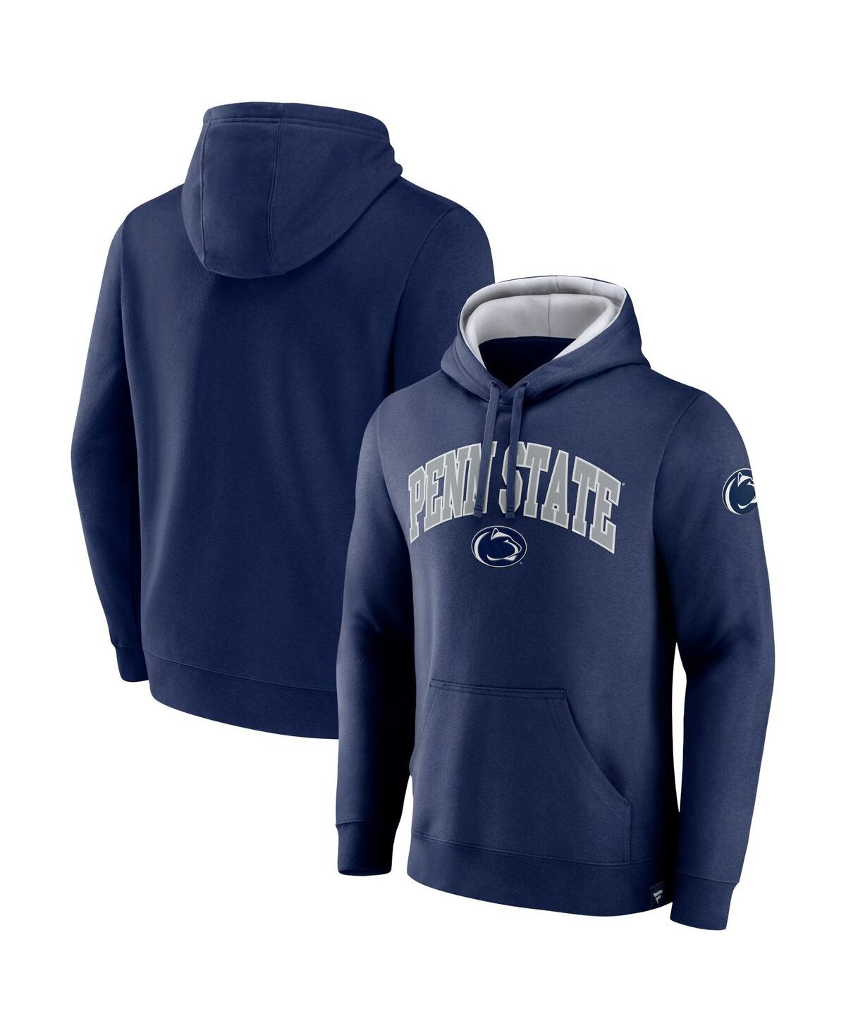 Fanatics Men's  Navy Penn State Nittany Lions Arch And Logo Tackle Twill Pullover Hoodie