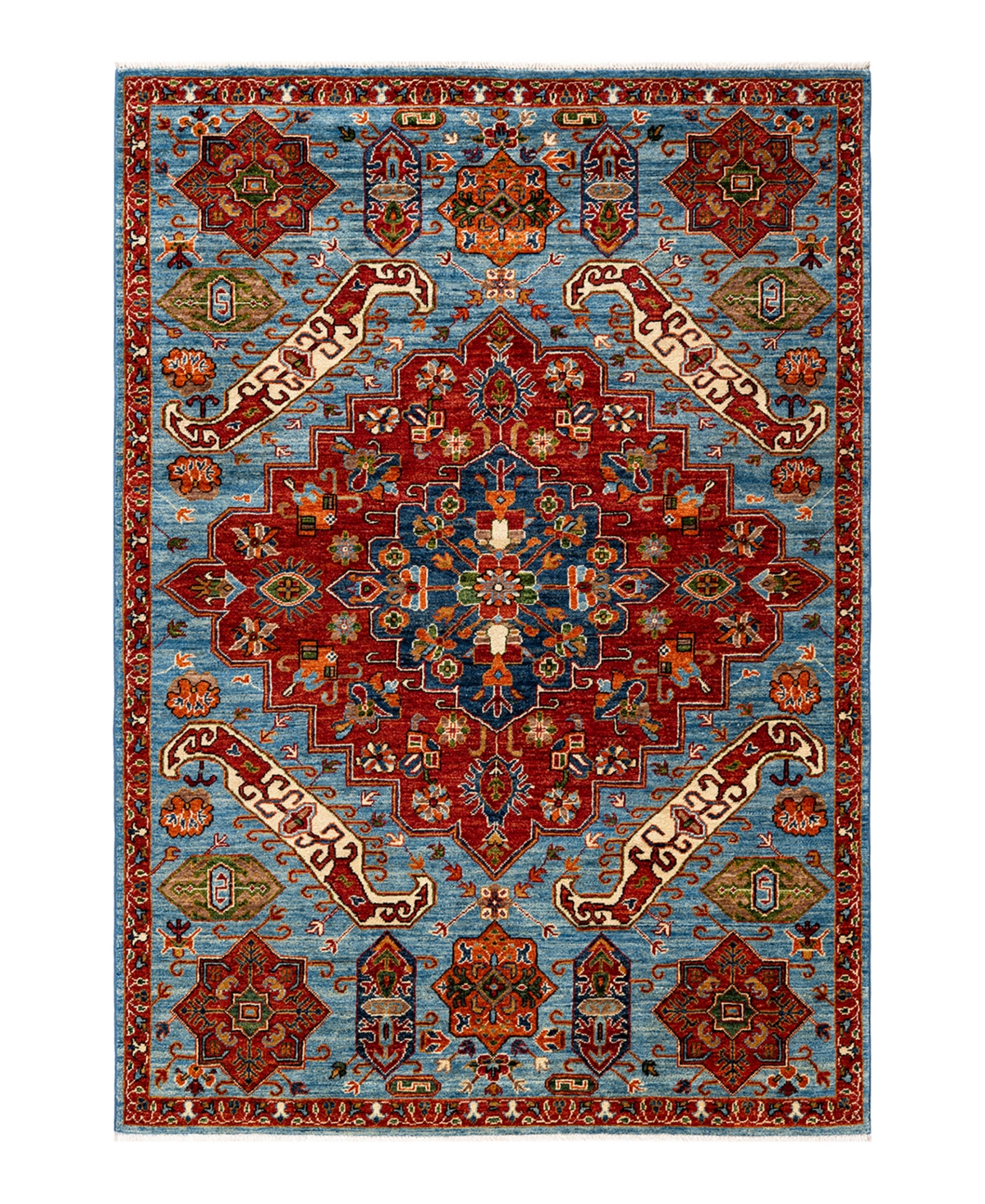 Adorn Hand Woven Rugs Serapi M1973 5' x 7' Area Rug - Mist