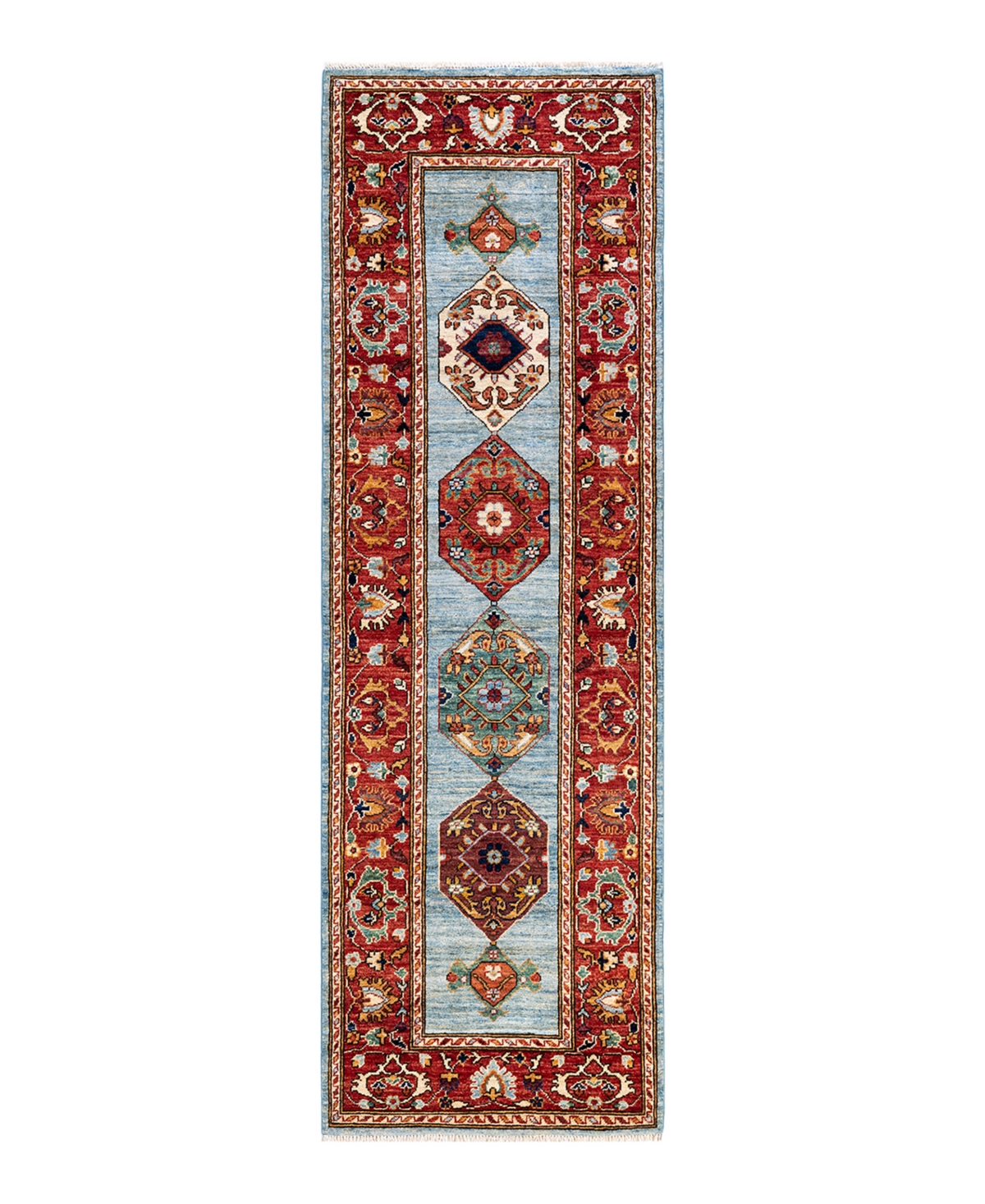 Adorn Hand Woven Rugs Serapi M1973 2'6in x 7'10in Runner Area Rug - Mist