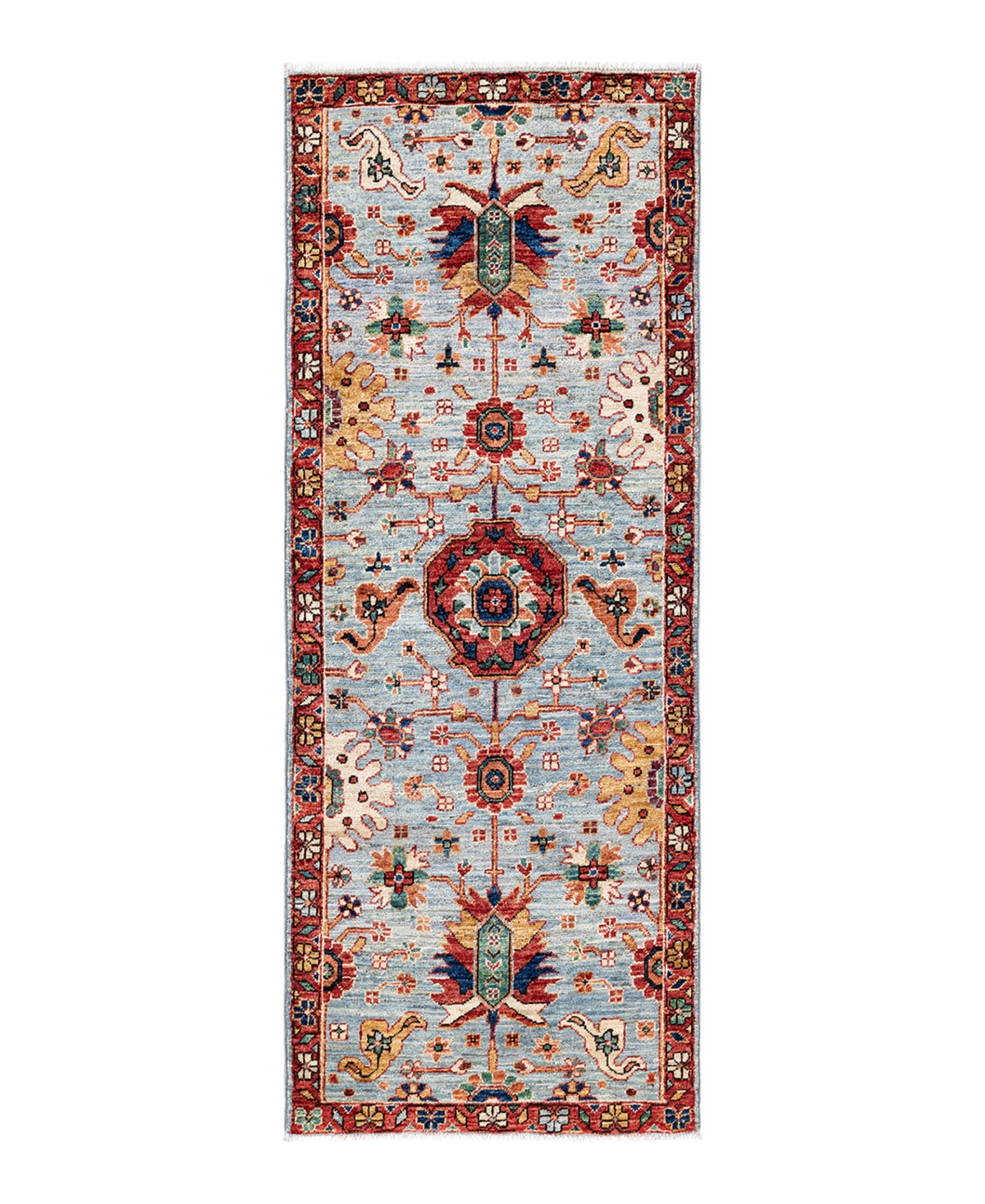 Adorn Hand Woven Rugs Serapi M1973 2'4in x 6' Runner Area Rug - Mist