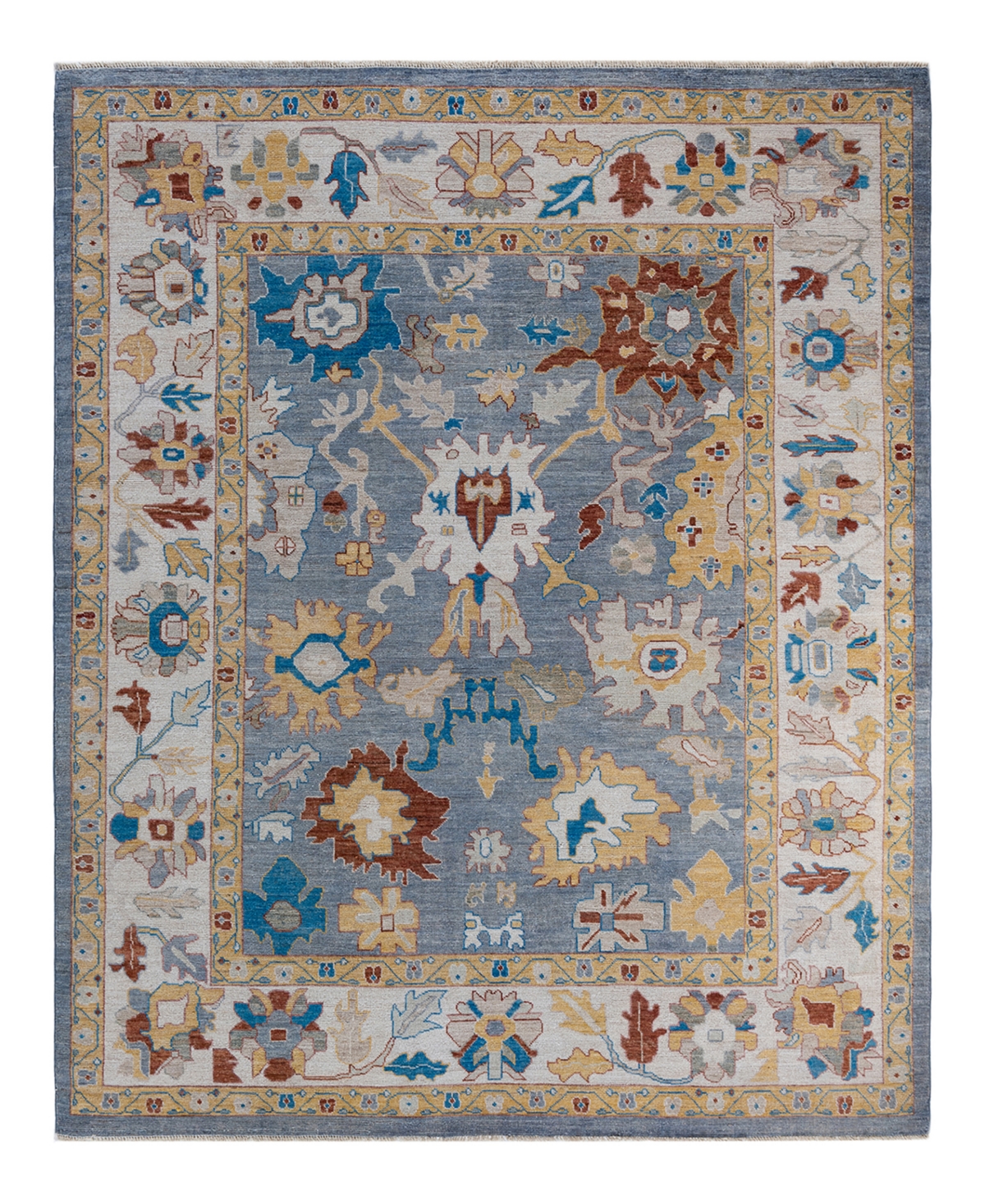 Adorn Hand Woven Rugs Oushak M1973 8'1in x 9'9in Area Rug - Gray