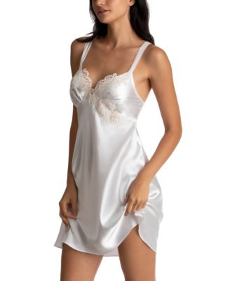 Sonya Embellished Bridal Satin Chemise Nightgown