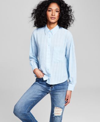 And Now This - Women's Textured Button-Front Shirt