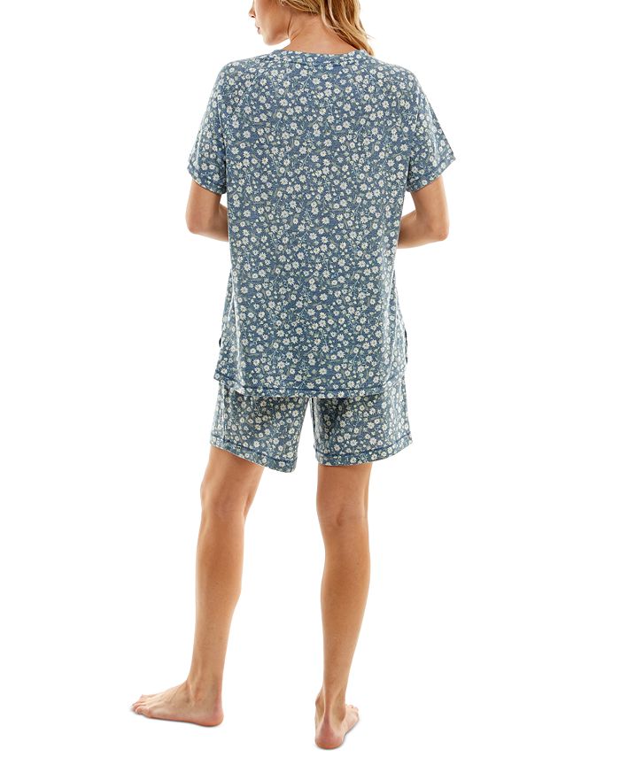 Roudelain Women's Printed Bermuda Shorts Pajama Set Macy's