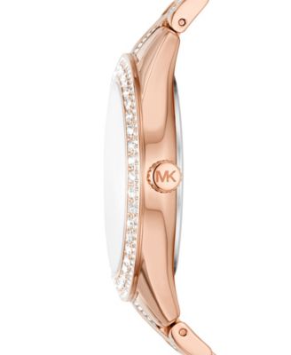 Women's Harlowe Three-Hand Rose Gold-Tone Stainless Steel Bracelet Watch, 38mm