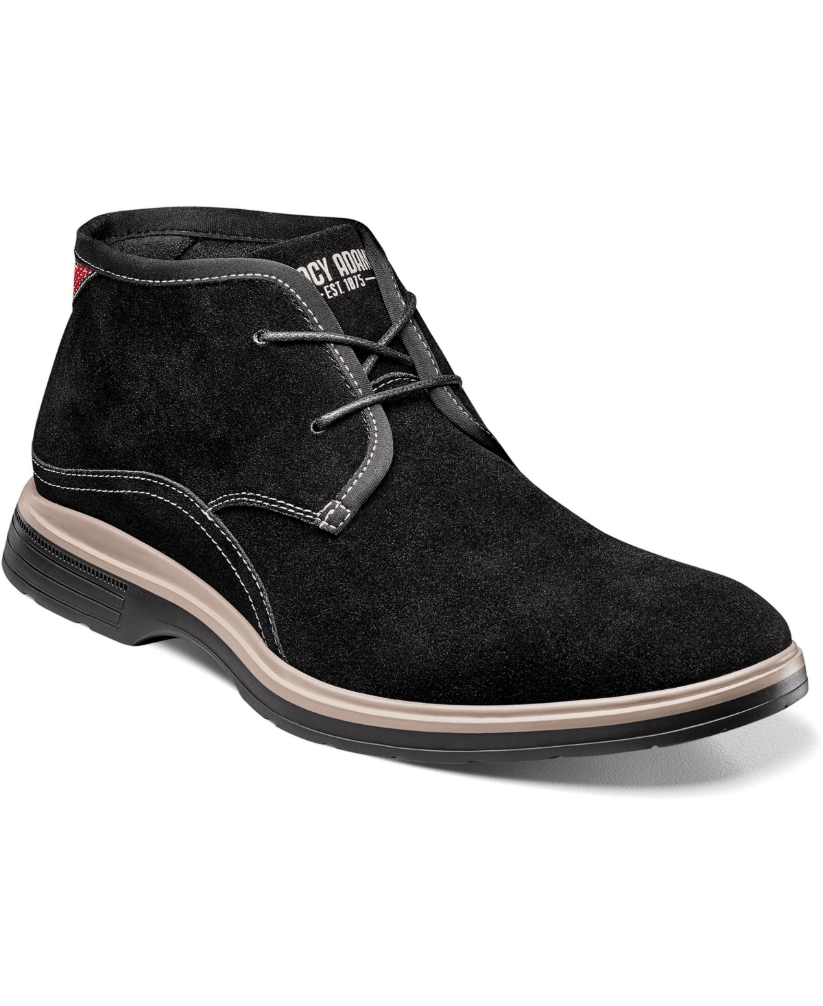 Stacy Adams Men's Tilden Plain Toe Chukka Boots Men's Shoes In Black Suede