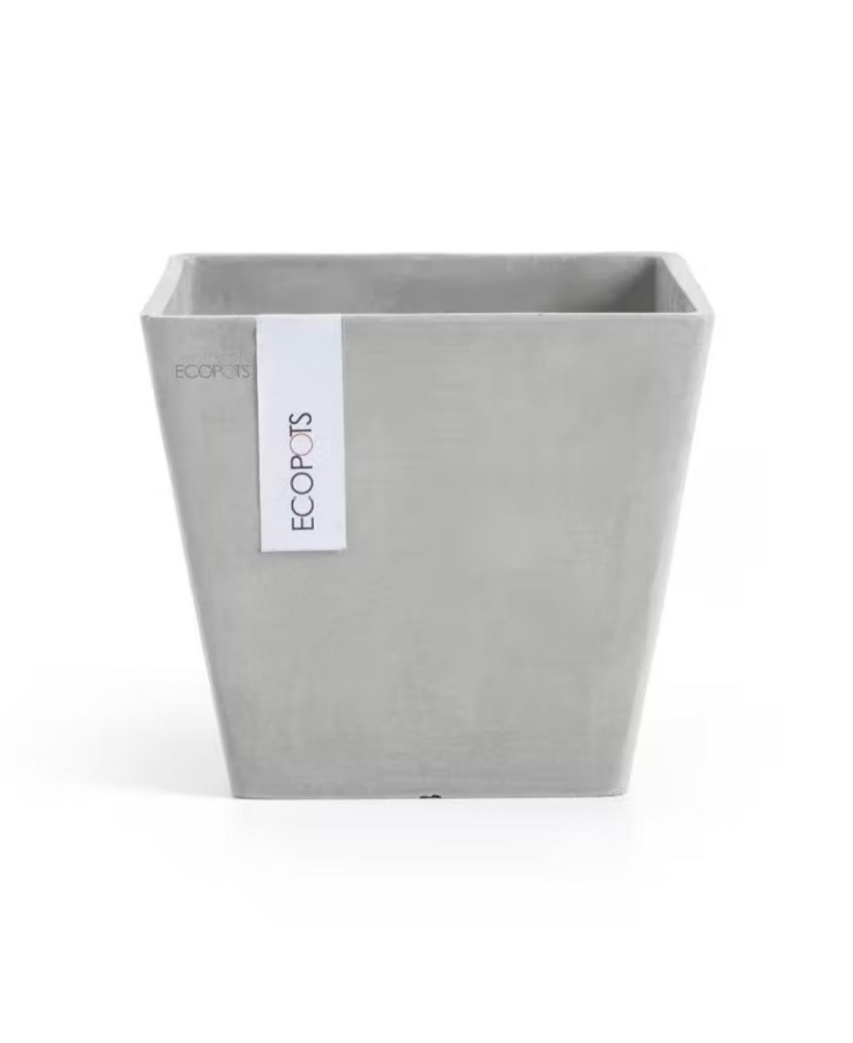 Rotterdam Durable Indoor and Outdoor Modern Planter, 8in - White grey