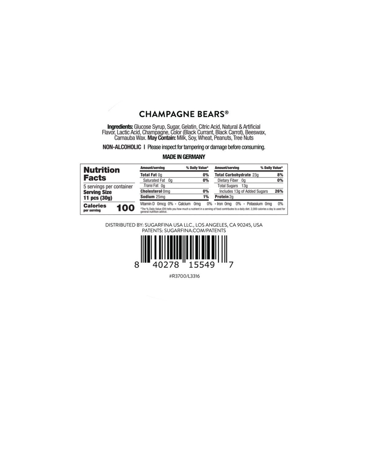 Champagne Bears Celebration Bottle