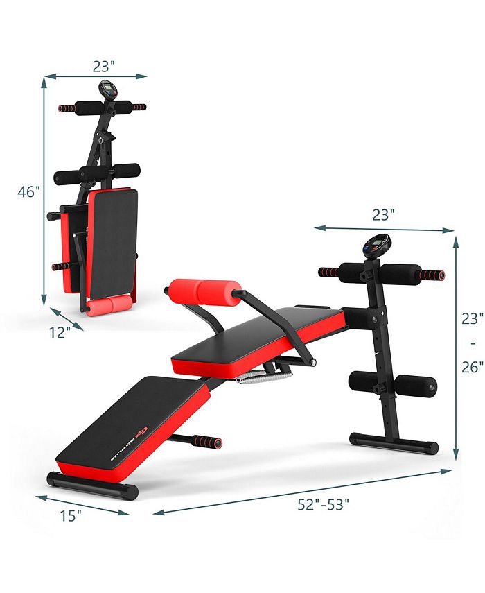Costway MultiFunctional Foldable Weight Bench Adjustable Situp Board
