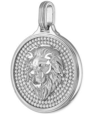 Cubic Zirconia Lion Pendant in Sterling Silver, Created for Macy's