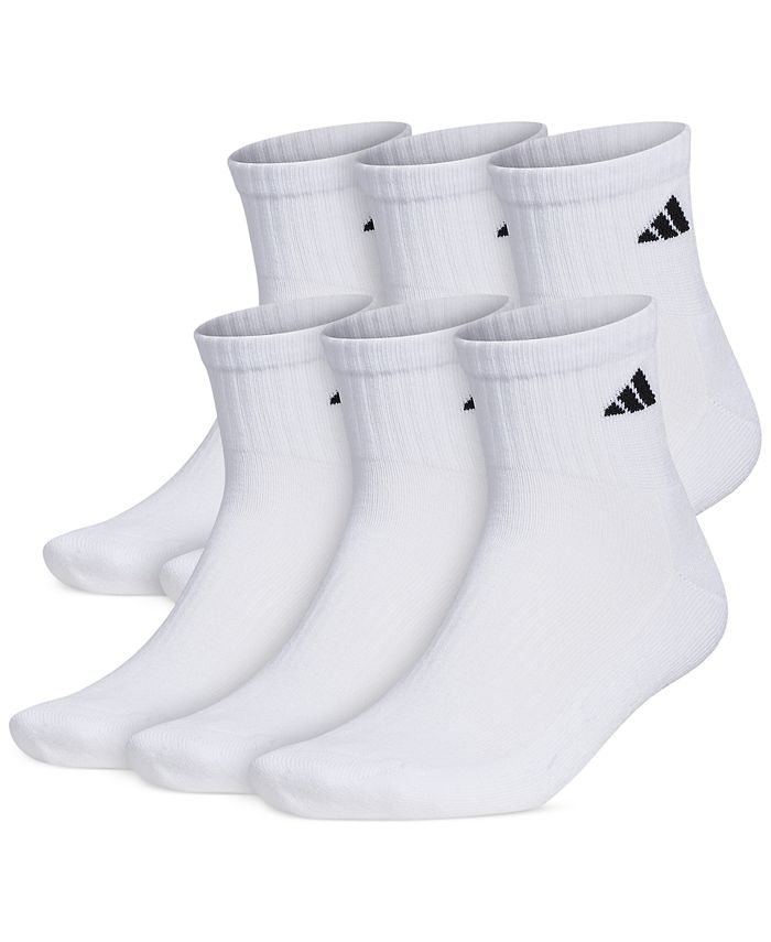adidas - Men's Cushioned Quarter Socks, 6 Pack